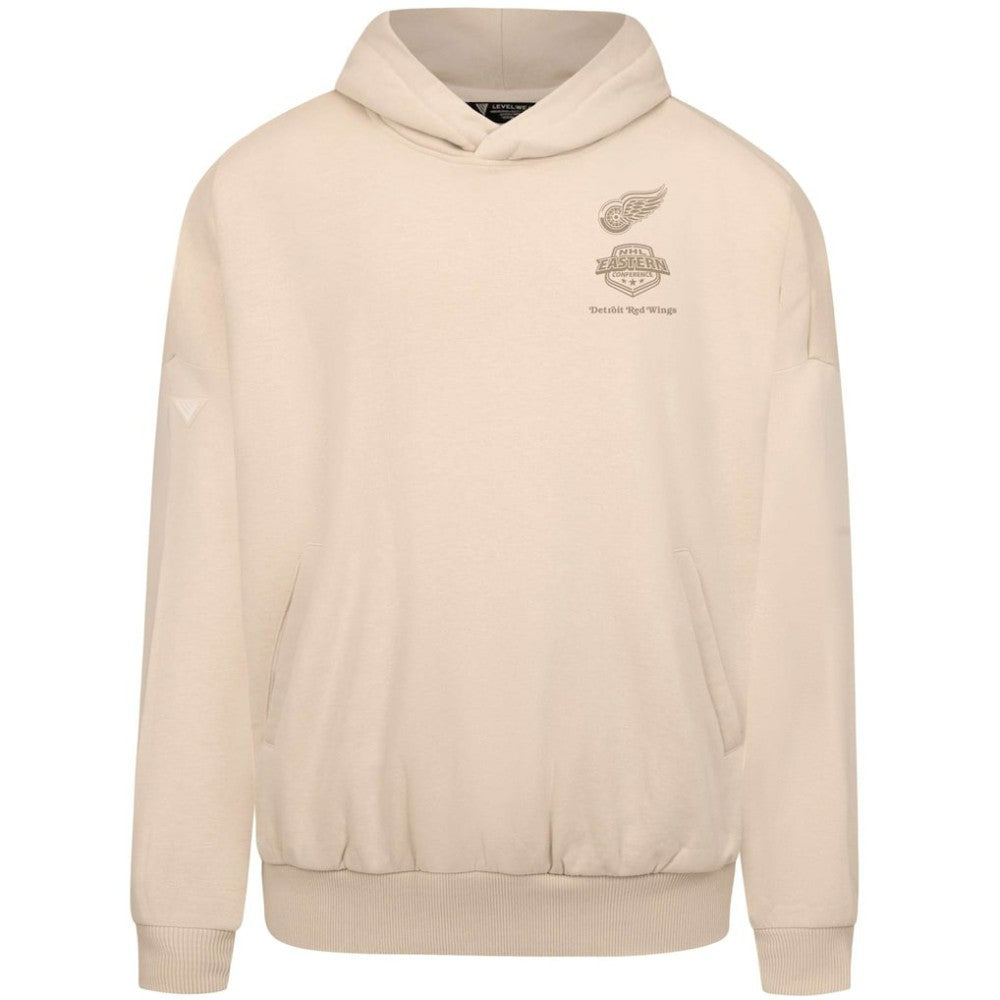 Detroit Red Wings Levelwear Contact Stamp Pullover Hoodie - Cream - NHL 202116536