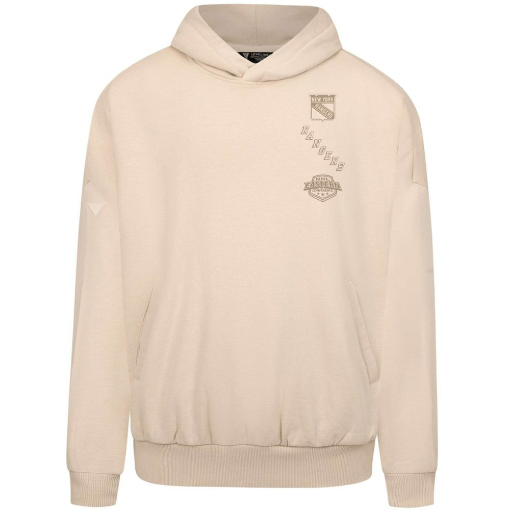 New York Rangers Levelwear Contact Stamp Pullover Hoodie - Cream - NHL 202116537