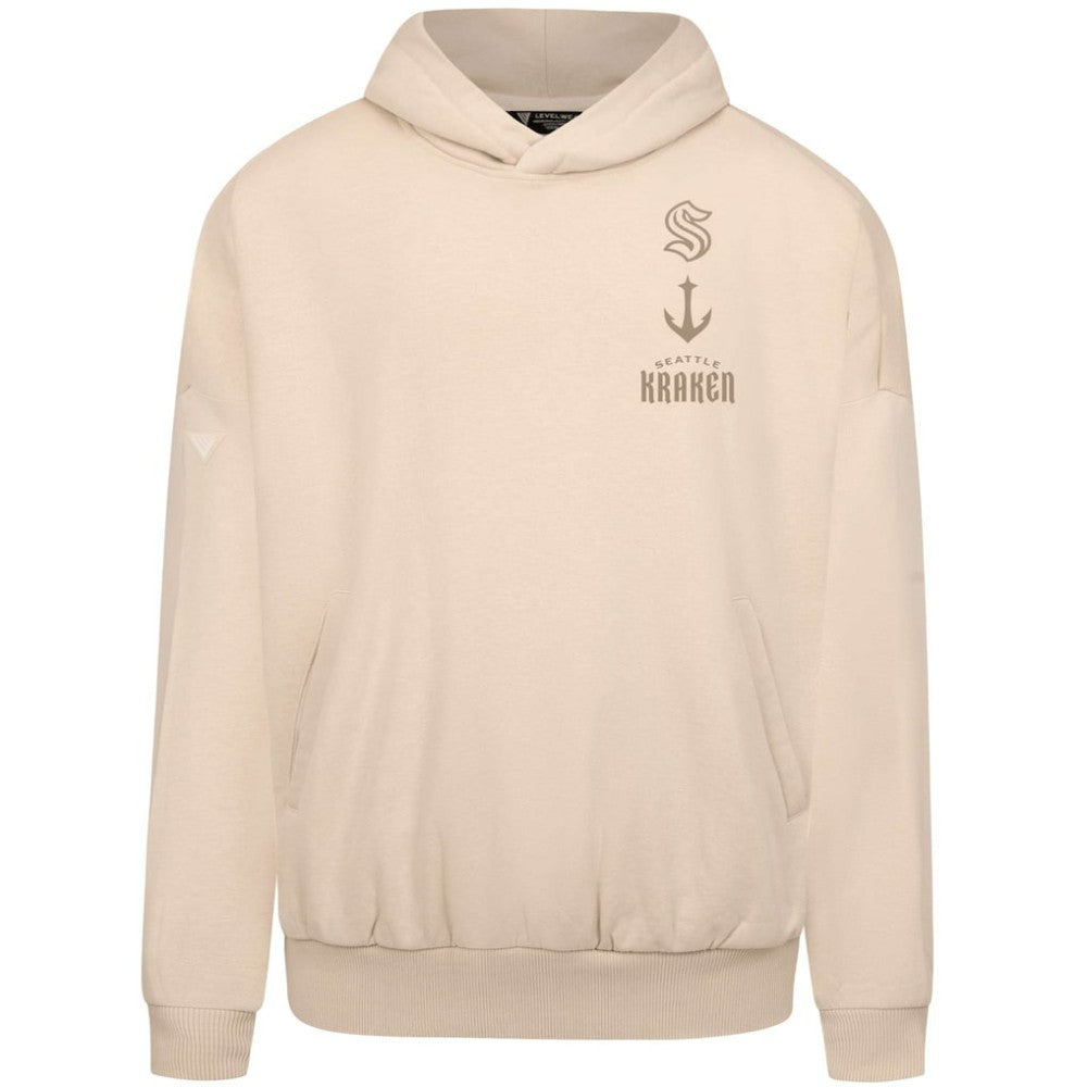 Seattle Kraken Levelwear Contact Stamp Pullover Hoodie - Cream - NHL 202116539