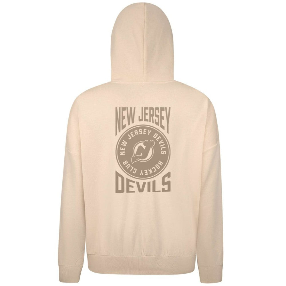 New Jersey Devils Levelwear Contact Stamp Pullover Hoodie - Cream - NHL 202116545
