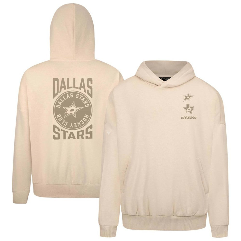 Dallas Stars Levelwear Contact Stamp Pullover Hoodie - Cream - NHL 202116549