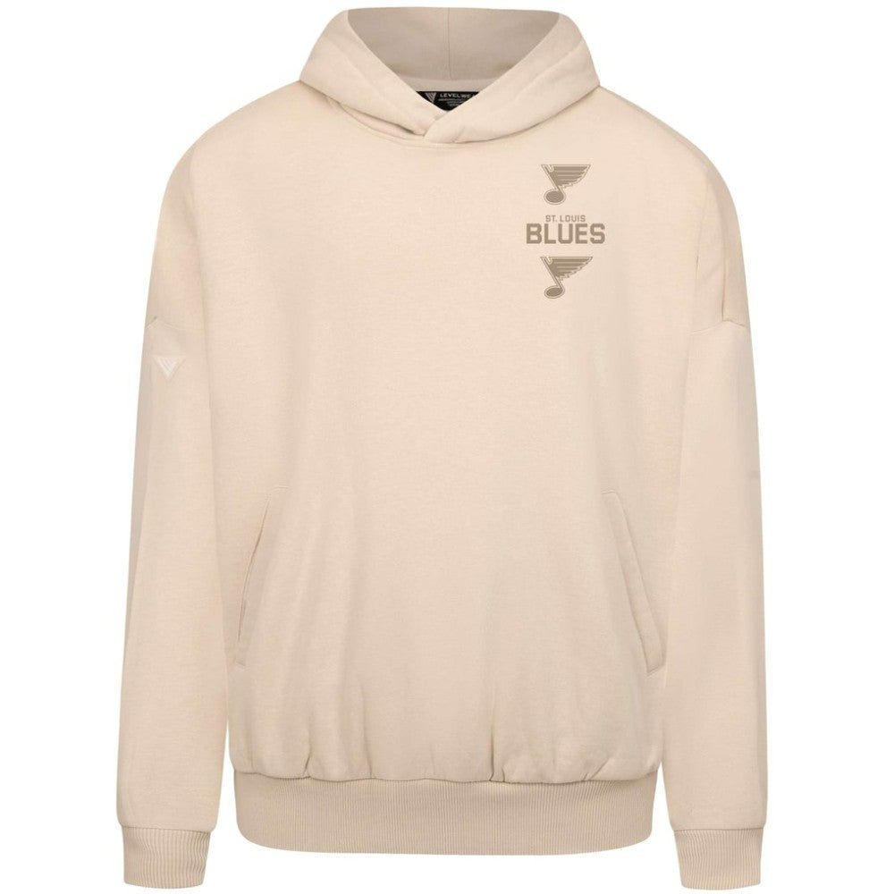 St. Louis Blues Levelwear Contact Stamp Pullover Hoodie - Cream - NHL 202116554