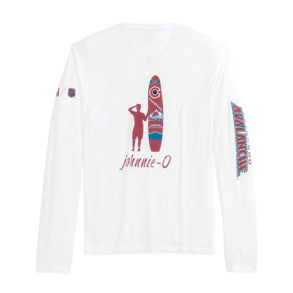 Colorado Avalanche johnnie-O Adam Long Sleeve T-Shirt - White - NHL 202116640