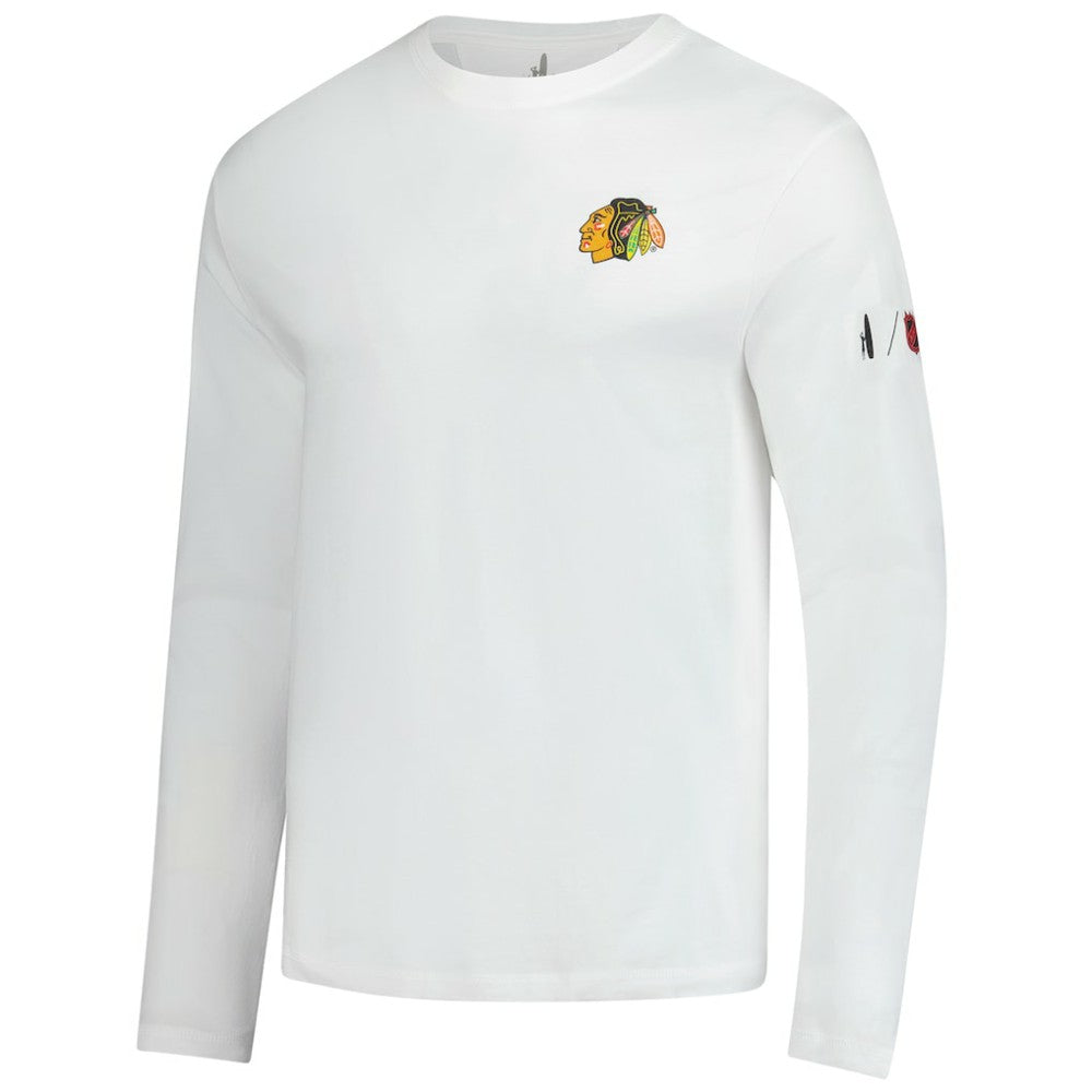 Chicago Blackhawks johnnie-O Adam Long Sleeve T-Shirt - White - NHL 202116641