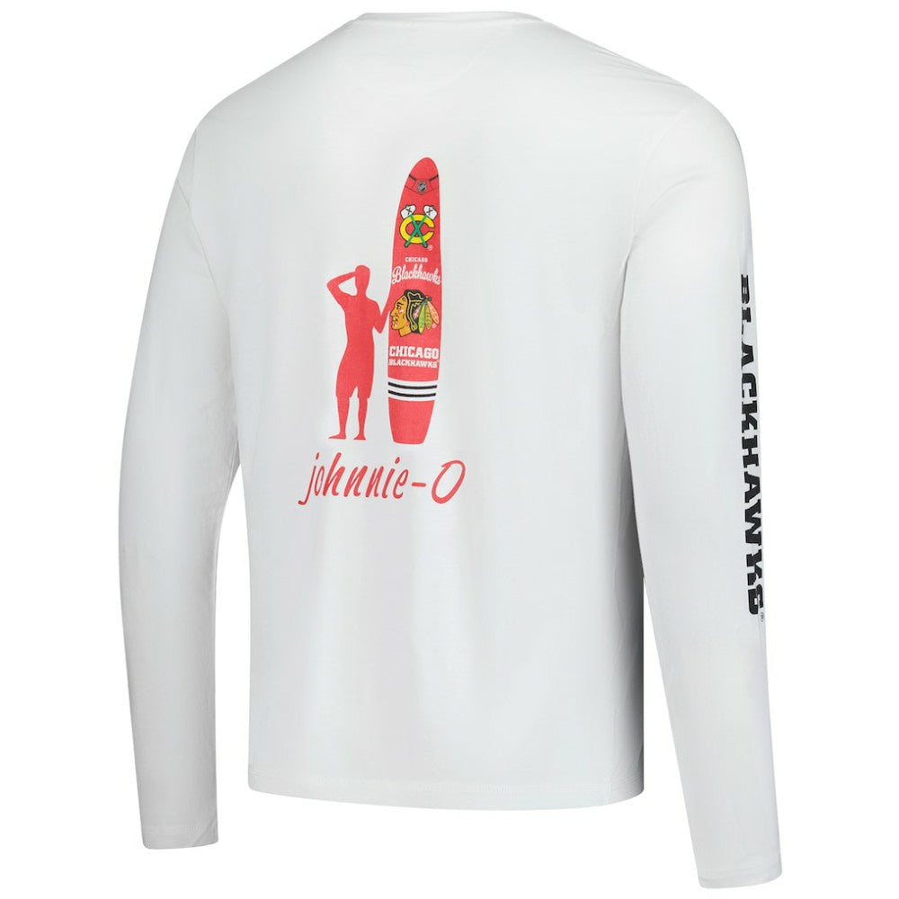 Chicago Blackhawks johnnie-O Adam Long Sleeve T-Shirt - White - NHL 202116641