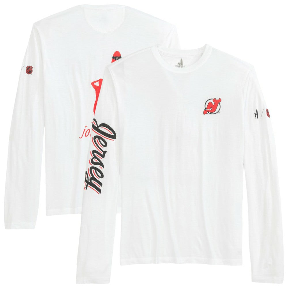 New Jersey Devils johnnie-O Adam Long Sleeve T-Shirt - White - NHL 202116645