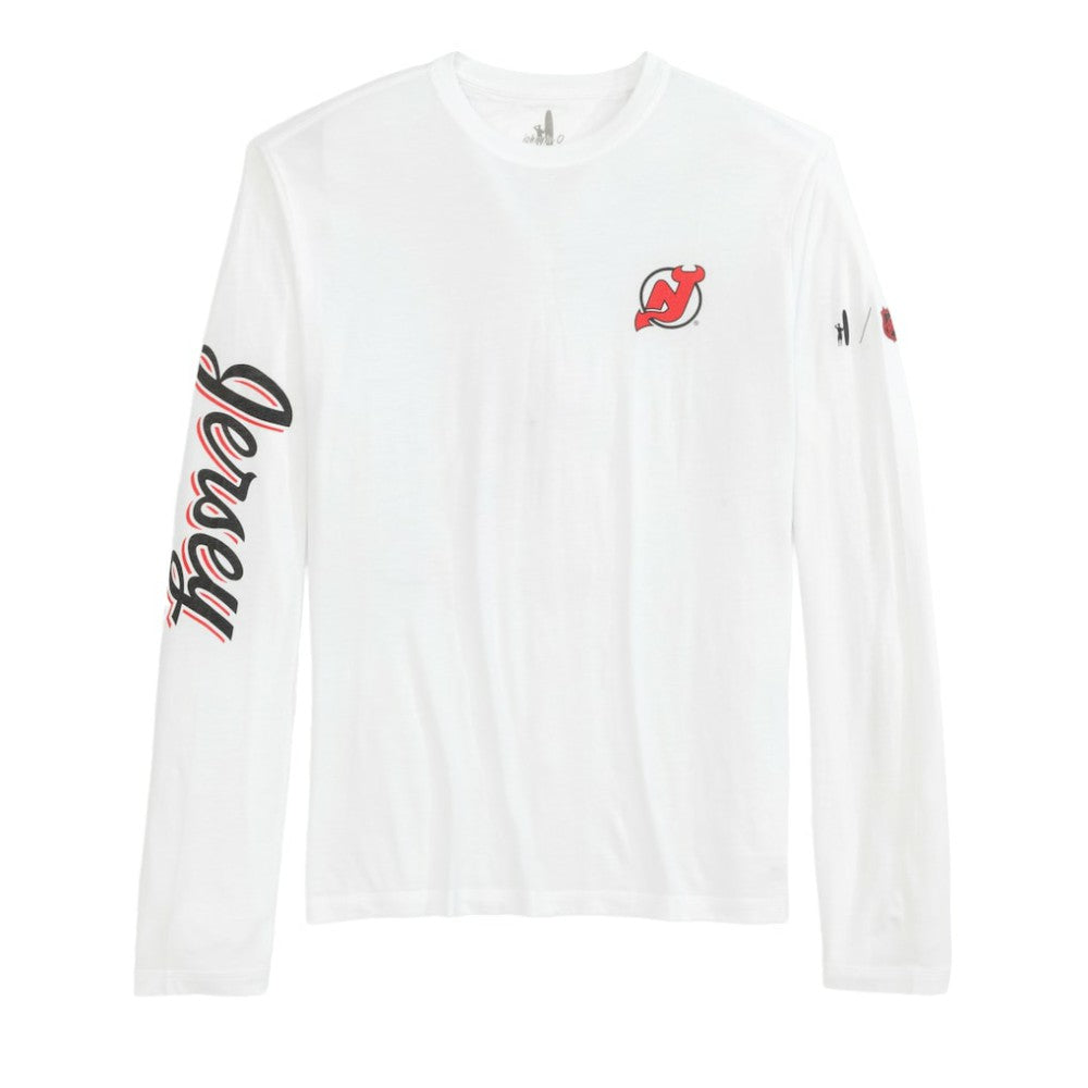 New Jersey Devils johnnie-O Adam Long Sleeve T-Shirt - White - NHL 202116645