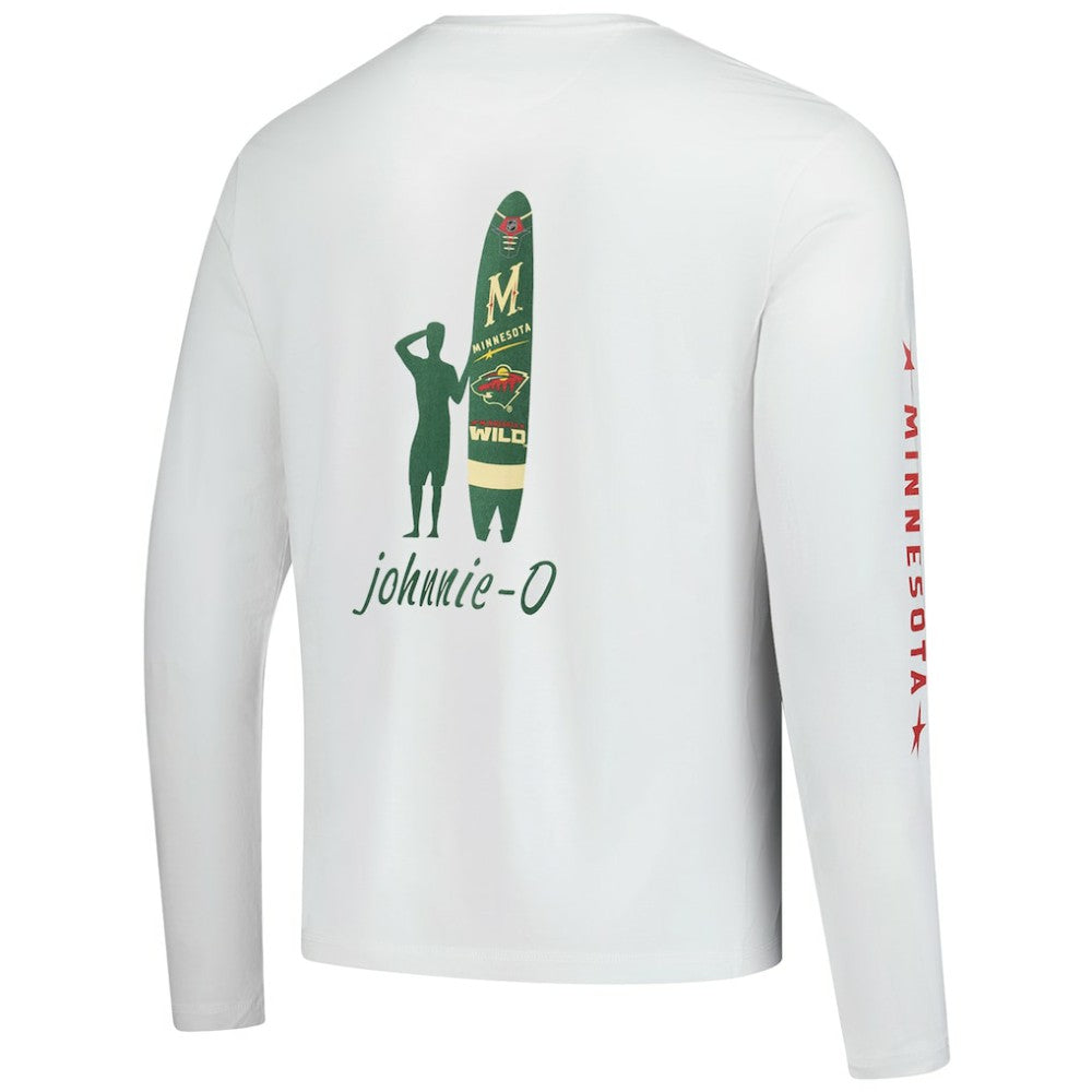 Minnesota Wild johnnie-O Adam Long Sleeve T-Shirt - White - NHL 202116657