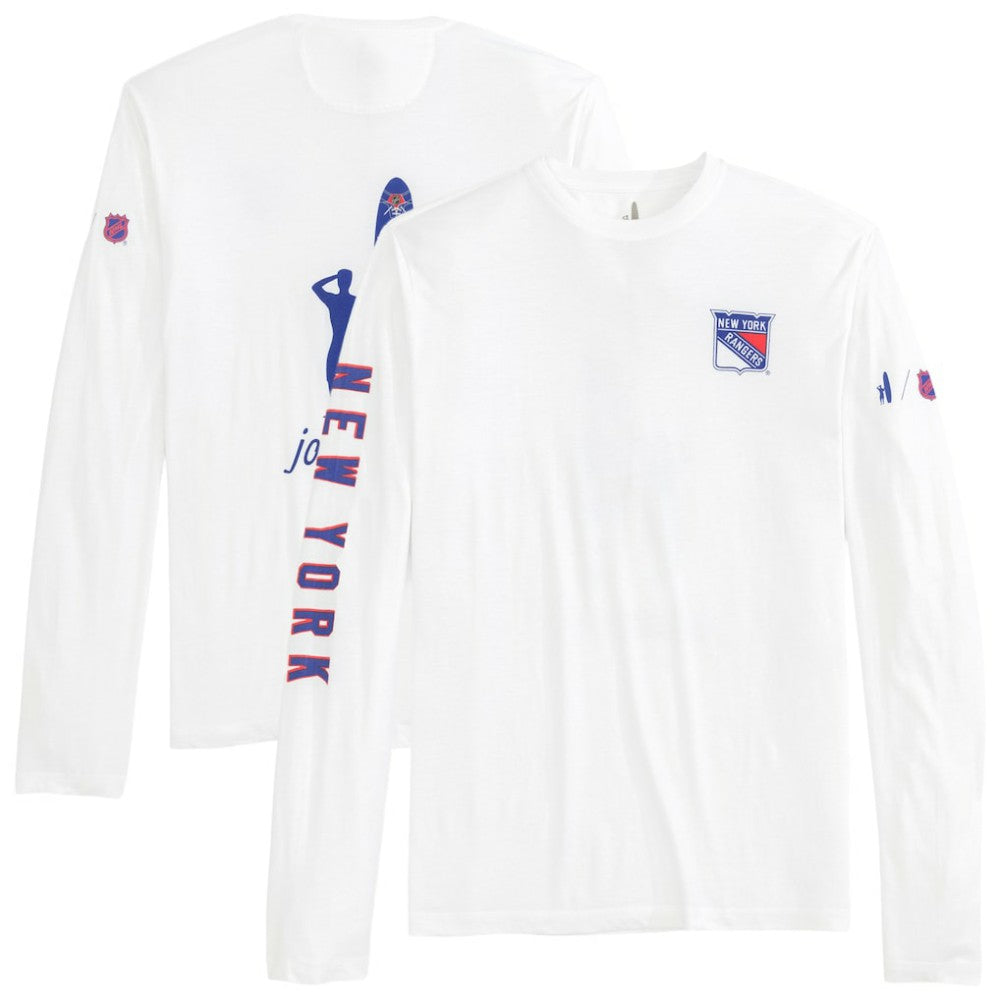 New York Rangers johnnie-O Adam Long Sleeve T-Shirt - White - NHL 202116659