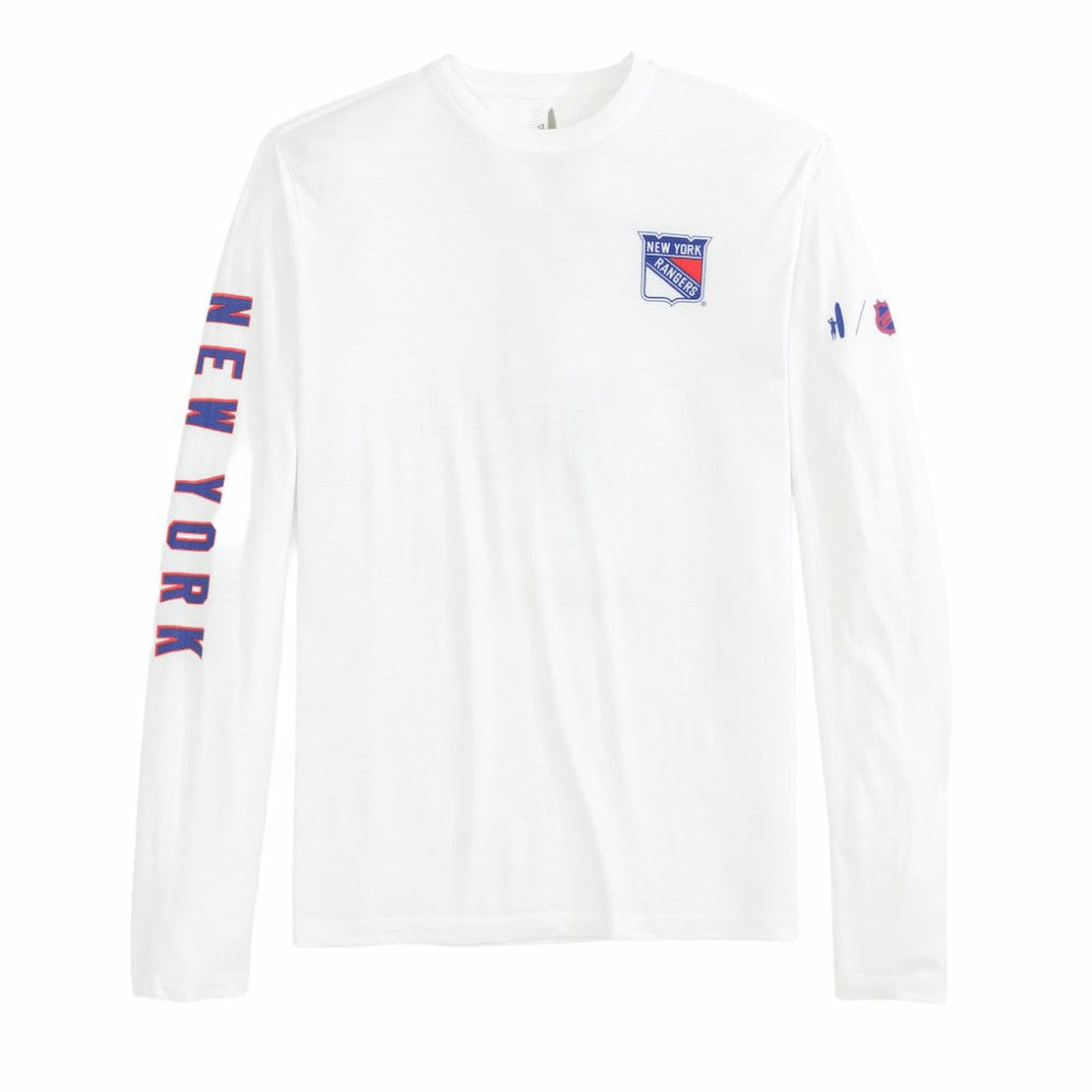 New York Rangers johnnie-O Adam Long Sleeve T-Shirt - White - NHL 202116659