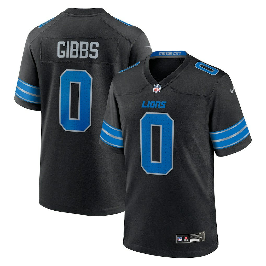 Nike Jahmyr Gibbs Detroit Lions 2nd Alternate Game Player Jersey Black