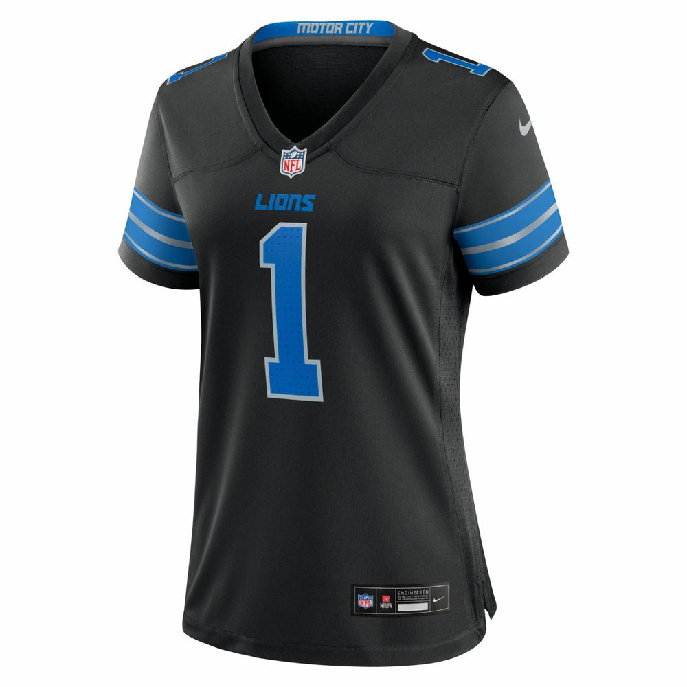 Nike Jameson Williams Detroit Lions Women's 2nd Alternate Game Player Jersey Black