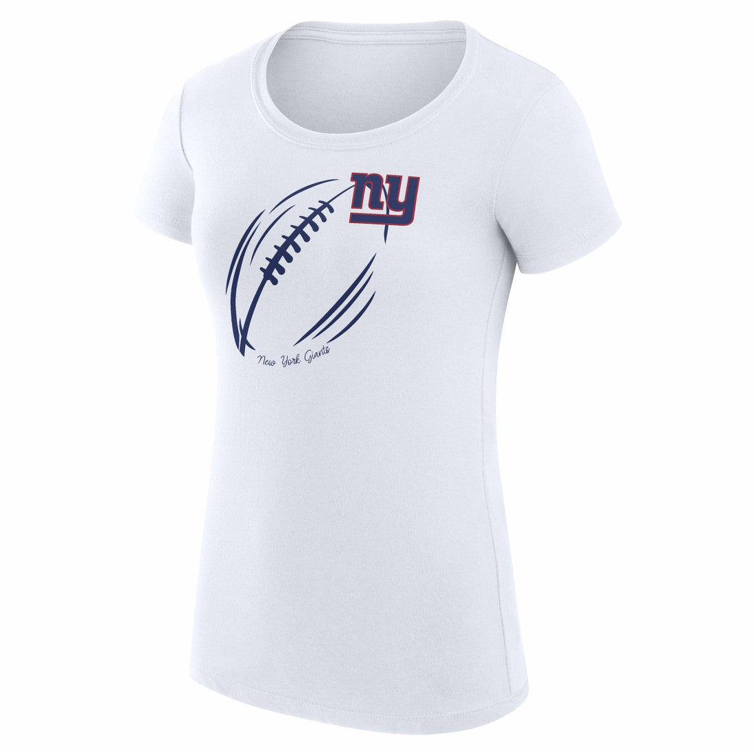 New York Giants G-III 4Her by Carl Banks Women's Super-Slim Fit Lightweight Subtle Football T-Shirt White
