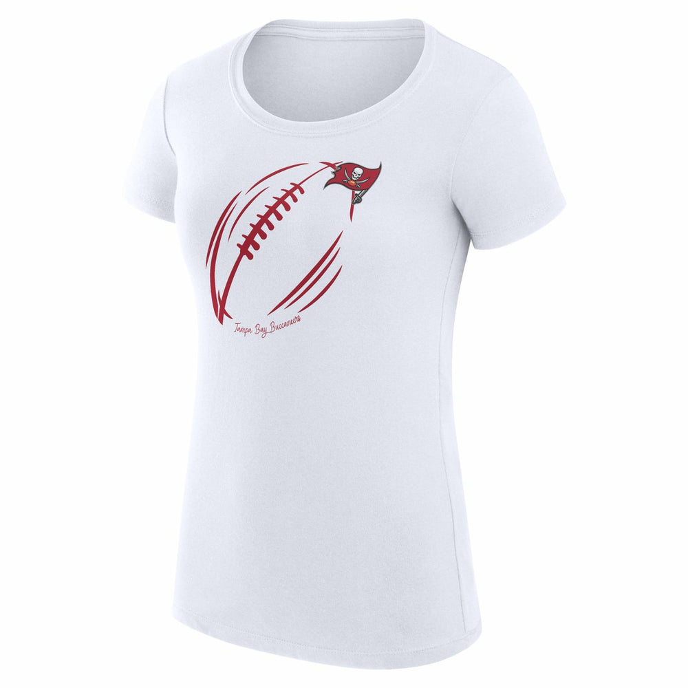 Tampa Bay Buccaneers G-III 4Her by Carl Banks Women's Super-Slim Fit Lightweight Subtle Football T-Shirt White