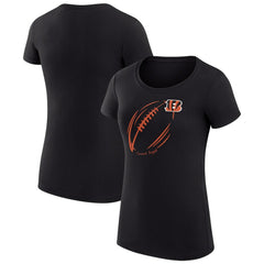 Cincinnati Bengals G-III 4Her by Carl Banks Women's Super-Slim Fit Lightweight Subtle Football T-Shirt Black