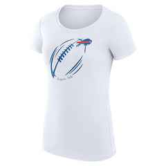 Buffalo Bills G-III 4Her by Carl Banks Women's Super-Slim Fit Lightweight Subtle Football T-Shirt White