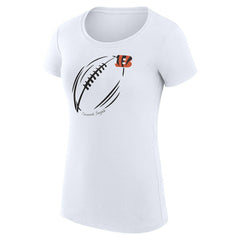 Cincinnati Bengals G-III 4Her by Carl Banks Women's Super-Slim Fit Lightweight Subtle Football T-Shirt White