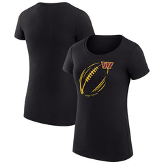 Washington Commanders G-III 4Her by Carl Banks Women's Super-Slim Fit Lightweight Subtle Football T-Shirt Black