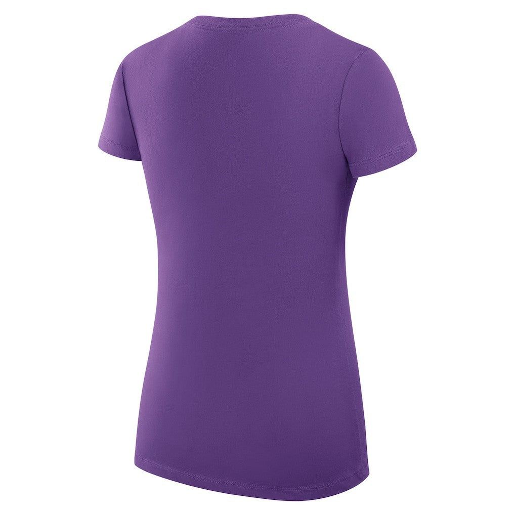 Minnesota Vikings G-III 4Her by Carl Banks Women's Super-Slim Fit Lightweight Subtle Football V-Neck T-Shirt Purple