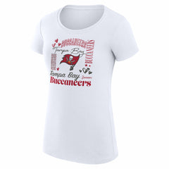 Tampa Bay Buccaneers G-III 4Her by Carl Banks Women's Super-Slim Fit Lightweight Collage Team T-Shirt White