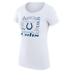 Indianapolis Colts G-III 4Her by Carl Banks Women's Super-Slim Fit Lightweight Collage Team T-Shirt White