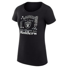 Las Vegas Raiders G-III 4Her by Carl Banks Women's Super-Slim Fit Lightweight Collage Team T-Shirt Black
