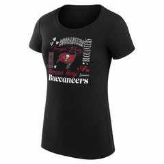 Tampa Bay Buccaneers G-III 4Her by Carl Banks Women's Super-Slim Fit Lightweight Collage Team T-Shirt Black
