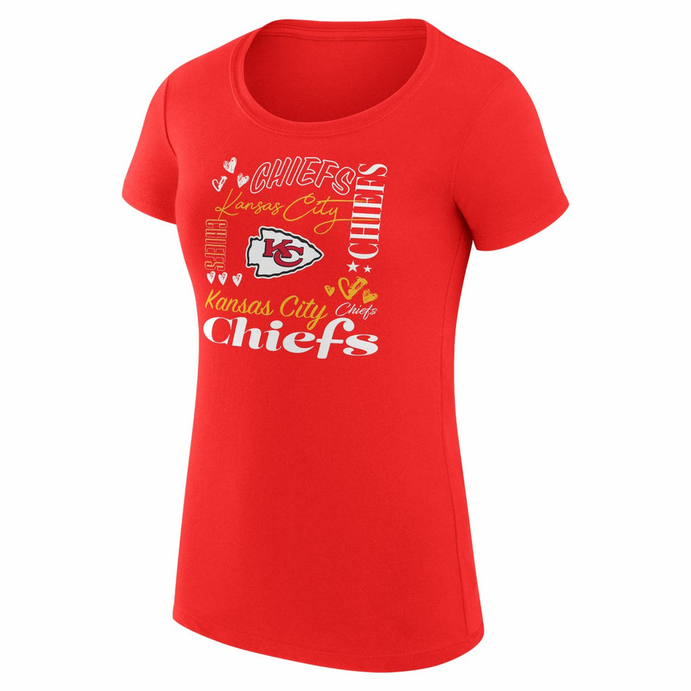 Kansas City Chiefs G-III 4Her by Carl Banks Women's Super-Slim Fit Lightweight Collage Team T-Shirt Red