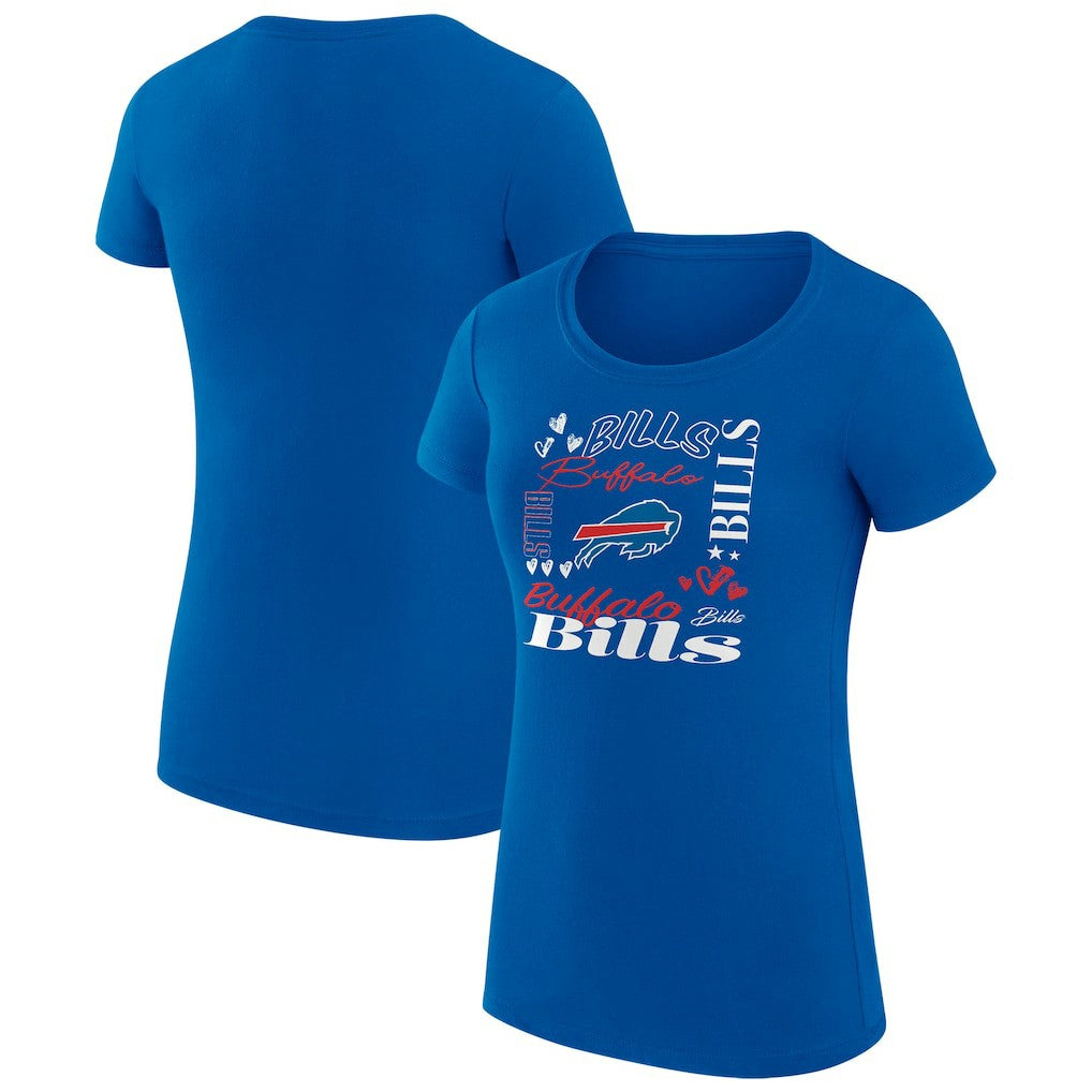 Buffalo Bills G-III 4Her by Carl Banks Women's Super-Slim Fit Lightweight Collage Team T-Shirt Royal