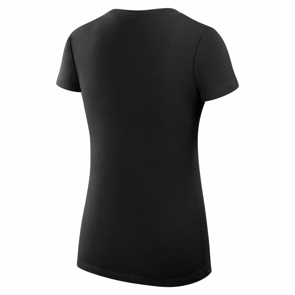 Detroit Lions G-III 4Her by Carl Banks Women's Super-Slim Fit Lightweight Collage Team V-Neck T-Shirt Black