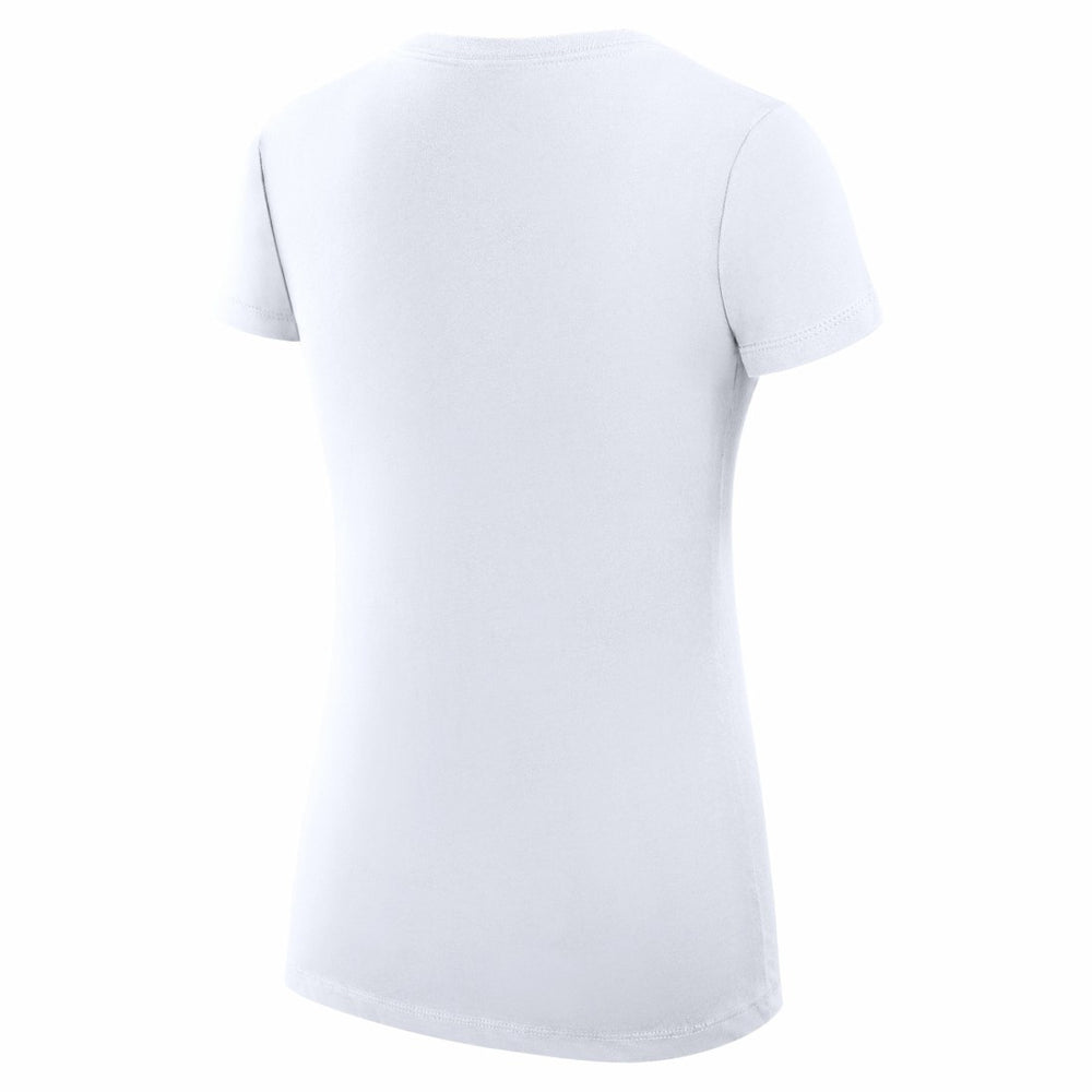 Denver Broncos G-III 4Her by Carl Banks Women's Super-Slim Fit Lightweight Collage Team V-Neck T-Shirt White
