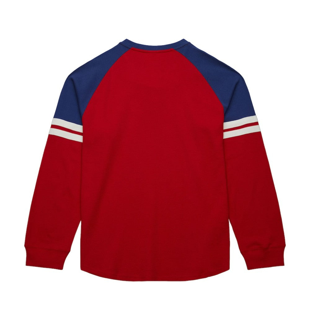 New York Rangers Mitchell & Ness Thermal Henley Long Sleeve T-Shirt - Red - NHL 202122428