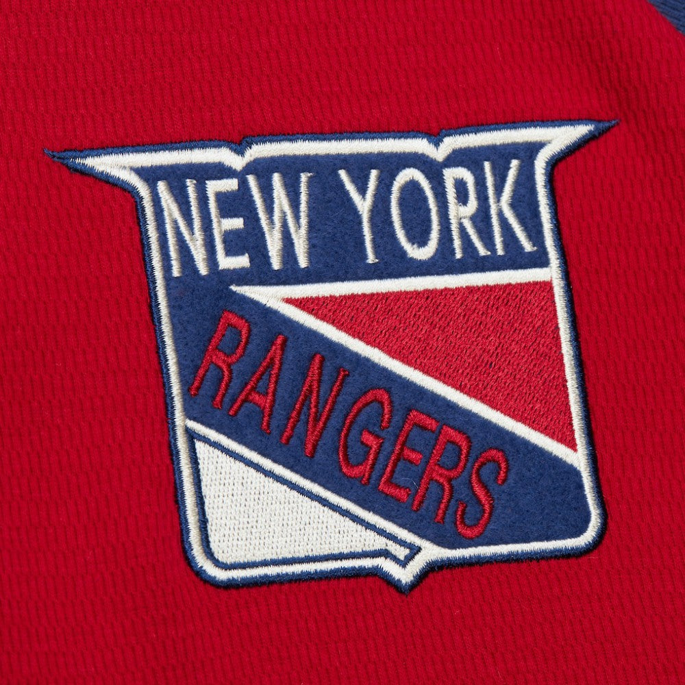 New York Rangers Mitchell & Ness Thermal Henley Long Sleeve T-Shirt - Red - NHL 202122428