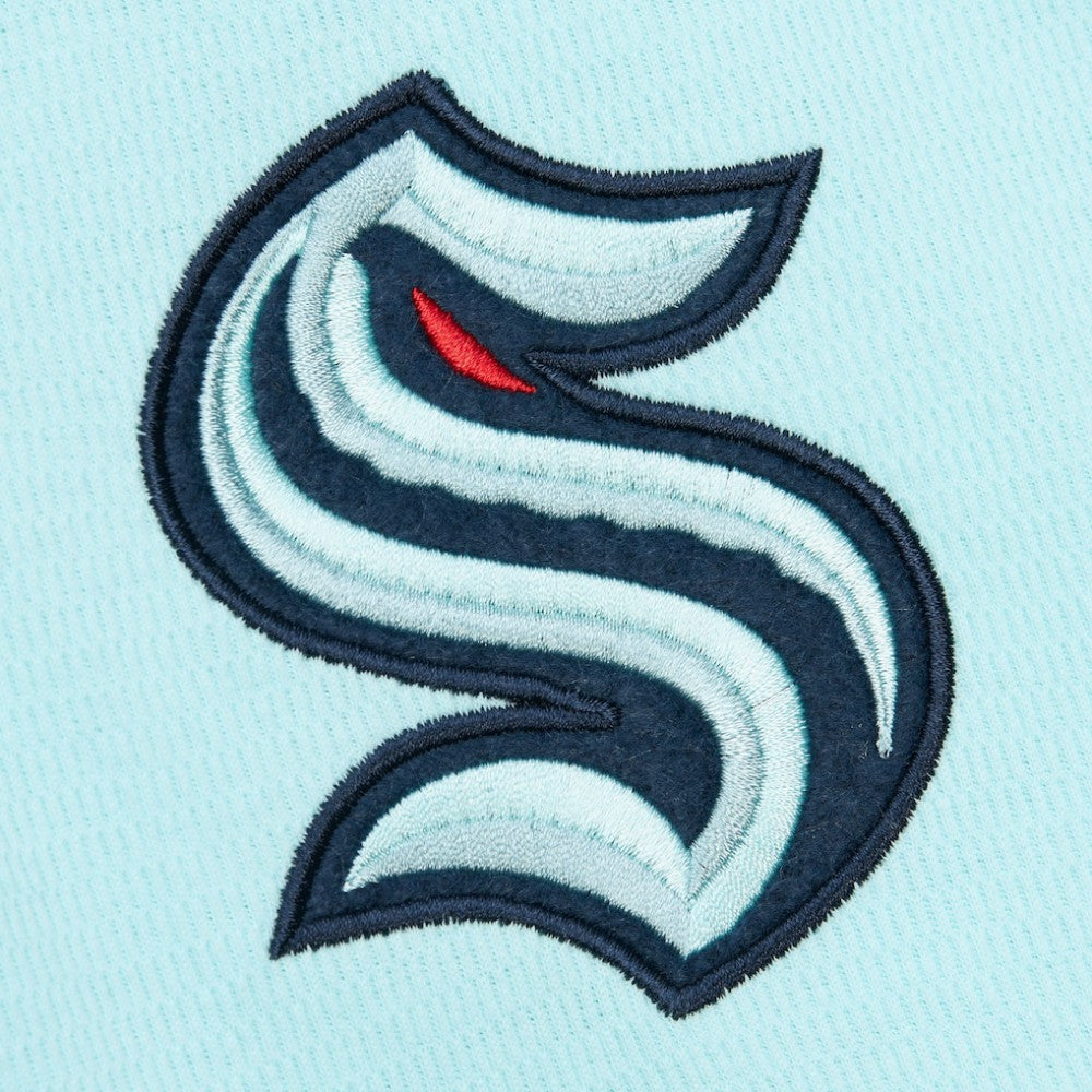 Seattle Kraken Mitchell & Ness Thermal Henley Long Sleeve T-Shirt - Light Blue - NHL 202122431