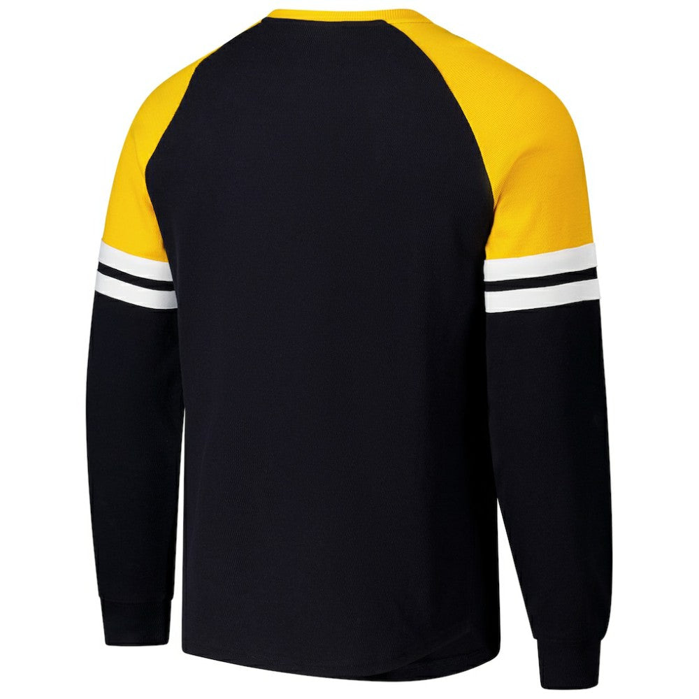 Pittsburgh Penguins Mitchell & Ness Thermal Henley Long Sleeve T-Shirt - Black - NHL 202122433