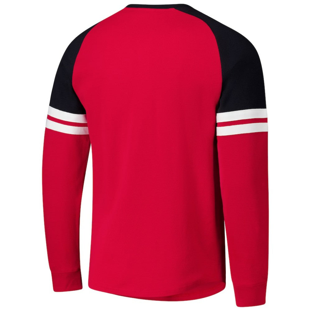 Chicago Blackhawks Mitchell & Ness Thermal Henley Long Sleeve T-Shirt - Red - NHL 202122437