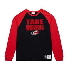 Carolina Hurricanes Mitchell & Ness Legendary Slub Raglan Long Sleeve T-Shirt - Black/Red - NHL 202122438