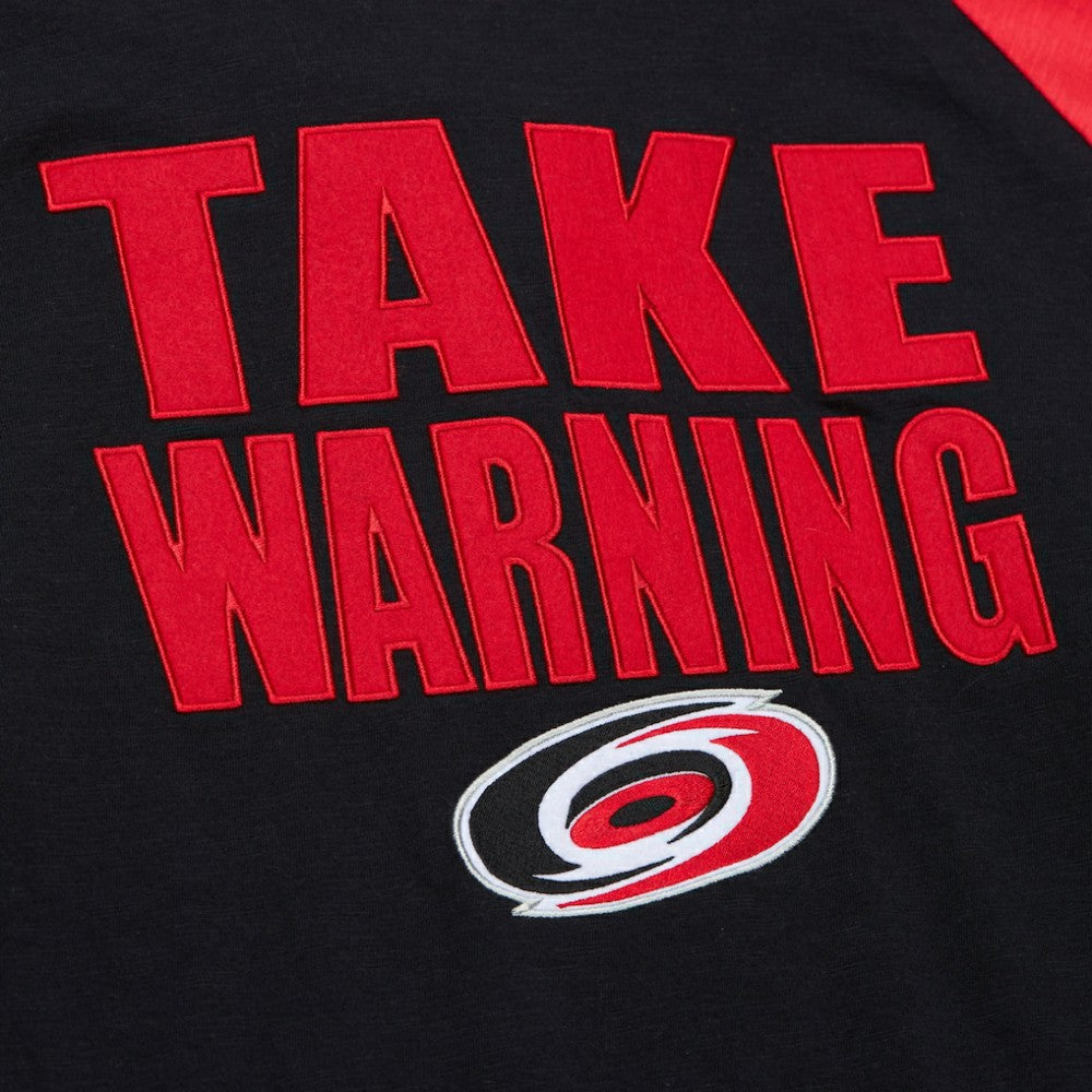 Carolina Hurricanes Mitchell & Ness Legendary Slub Raglan Long Sleeve T-Shirt - Black/Red - NHL 202122438