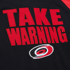 Carolina Hurricanes Mitchell & Ness Legendary Slub Raglan Long Sleeve T-Shirt - Black/Red - NHL 202122438