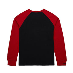 New Jersey Devils Mitchell & Ness Legendary Slub Raglan Long Sleeve T-Shirt - Black/Red - NHL 202122439