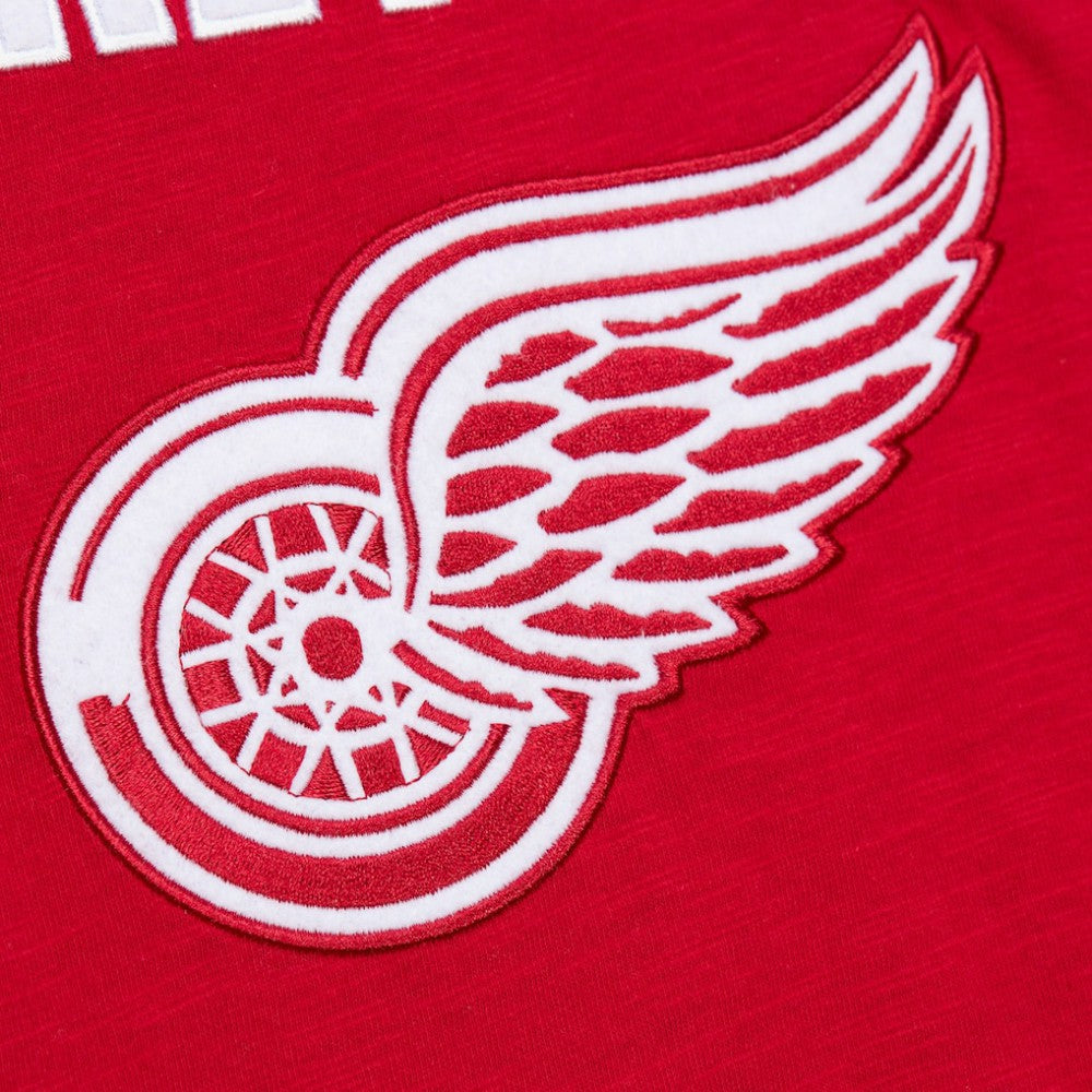 Detroit Red Wings Mitchell & Ness Legendary Slub Raglan Long Sleeve T-Shirt - Red/Black - NHL 202122443