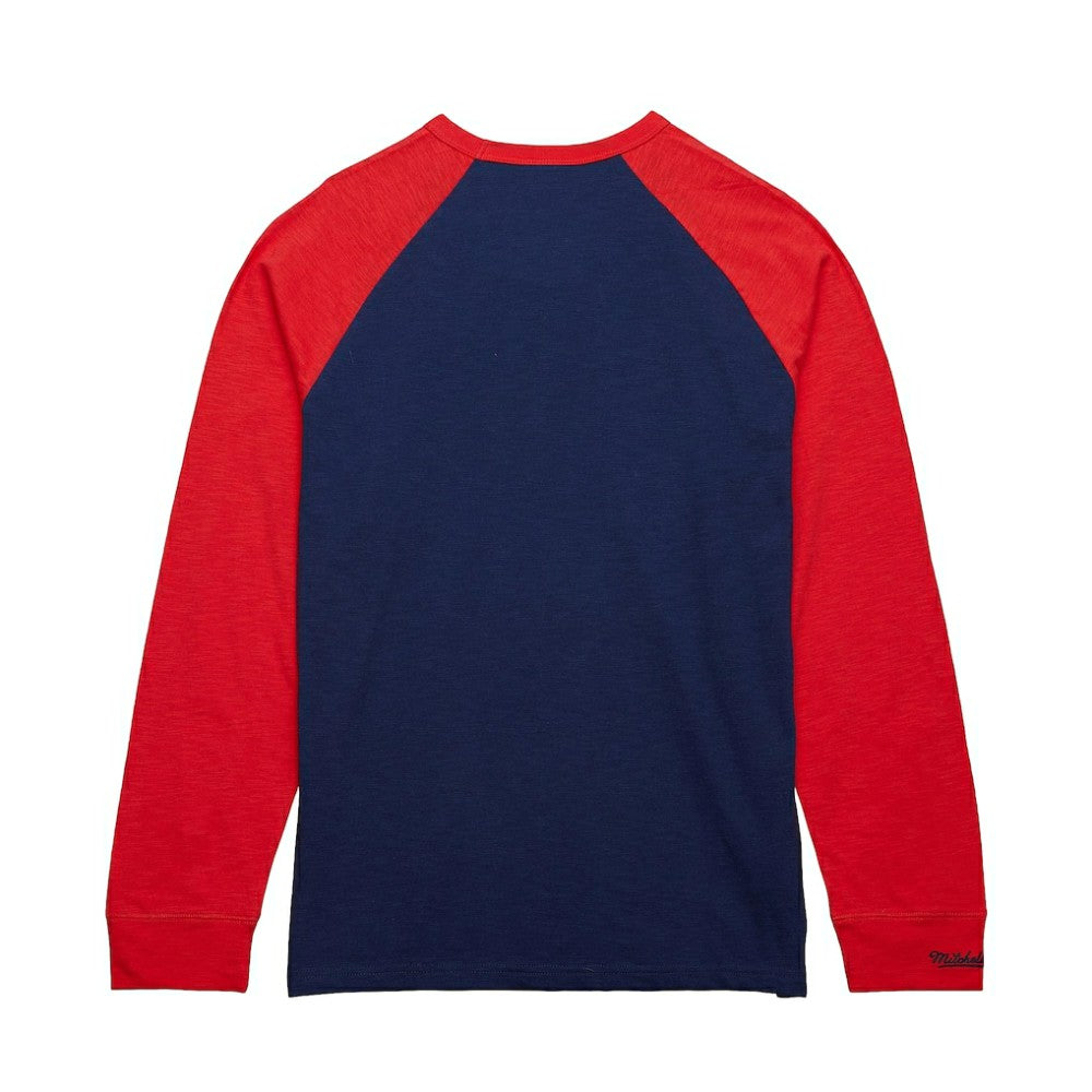 Washington Capitals Mitchell & Ness Legendary Slub Raglan Long Sleeve T-Shirt - Navy/Red - NHL 202122444