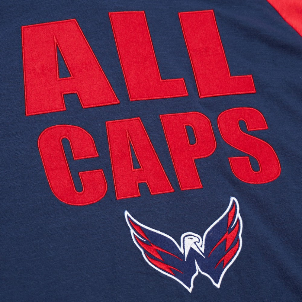 Washington Capitals Mitchell & Ness Legendary Slub Raglan Long Sleeve T-Shirt - Navy/Red - NHL 202122444
