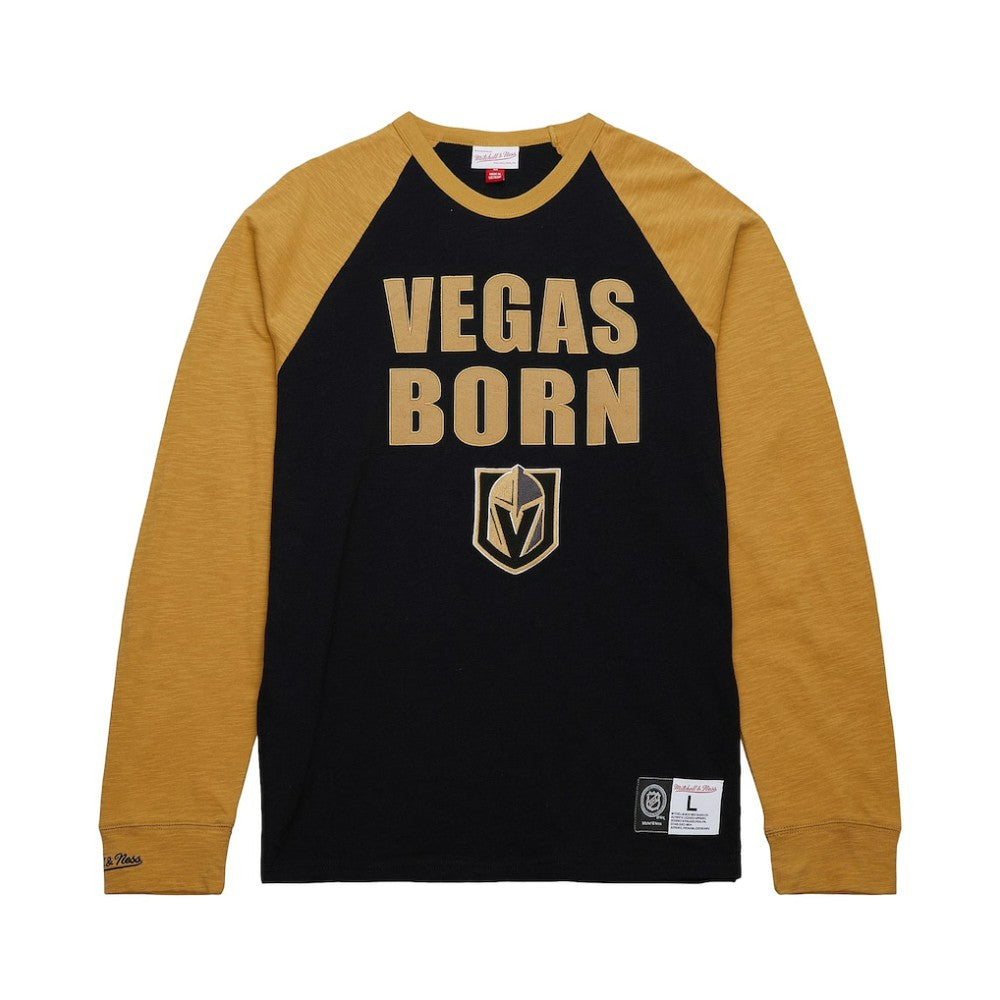 Vegas Golden Knights Mitchell & Ness Legendary Slub Raglan Long Sleeve T-Shirt - Black/Gold - NHL 202122445