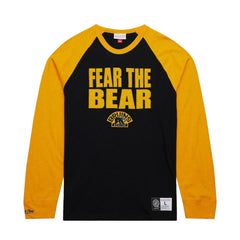 Boston Bruins Mitchell & Ness Legendary Slub Raglan Long Sleeve T-Shirt - Black/Gold - NHL 202122446