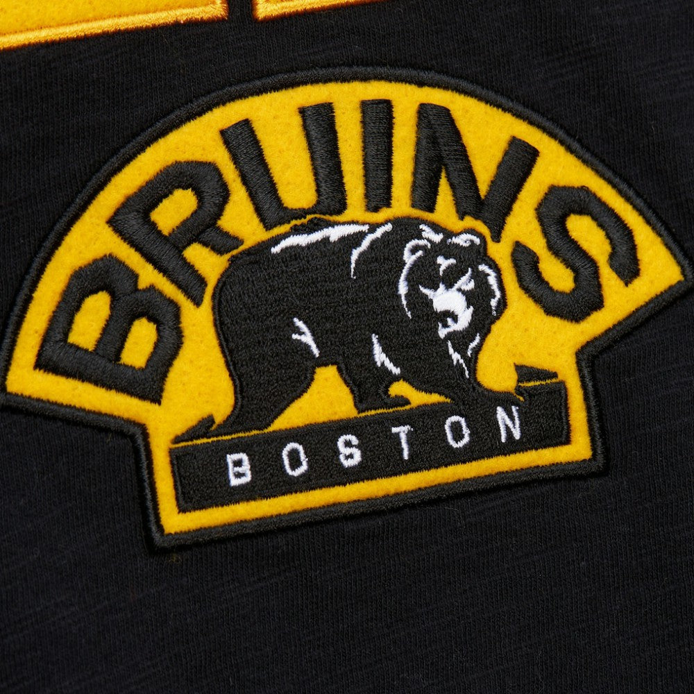 Boston Bruins Mitchell & Ness Legendary Slub Raglan Long Sleeve T-Shirt - Black/Gold - NHL 202122446