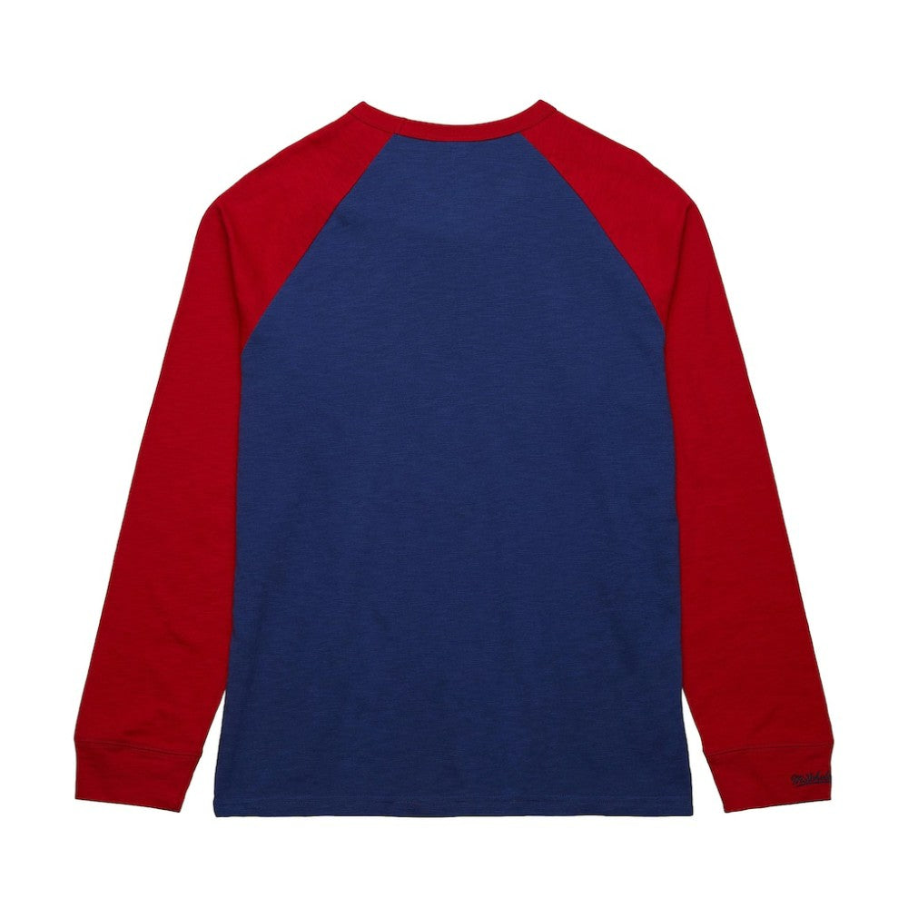 New York Rangers Mitchell & Ness Legendary Slub Raglan Long Sleeve T-Shirt - Blue/Red - NHL 202122447
