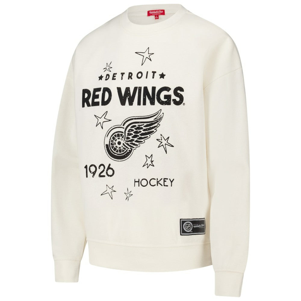 Detroit Red Wings Mitchell & Ness Women's Logo 3.0 Pullover Sweatshirt - Cream - NHL 202122450