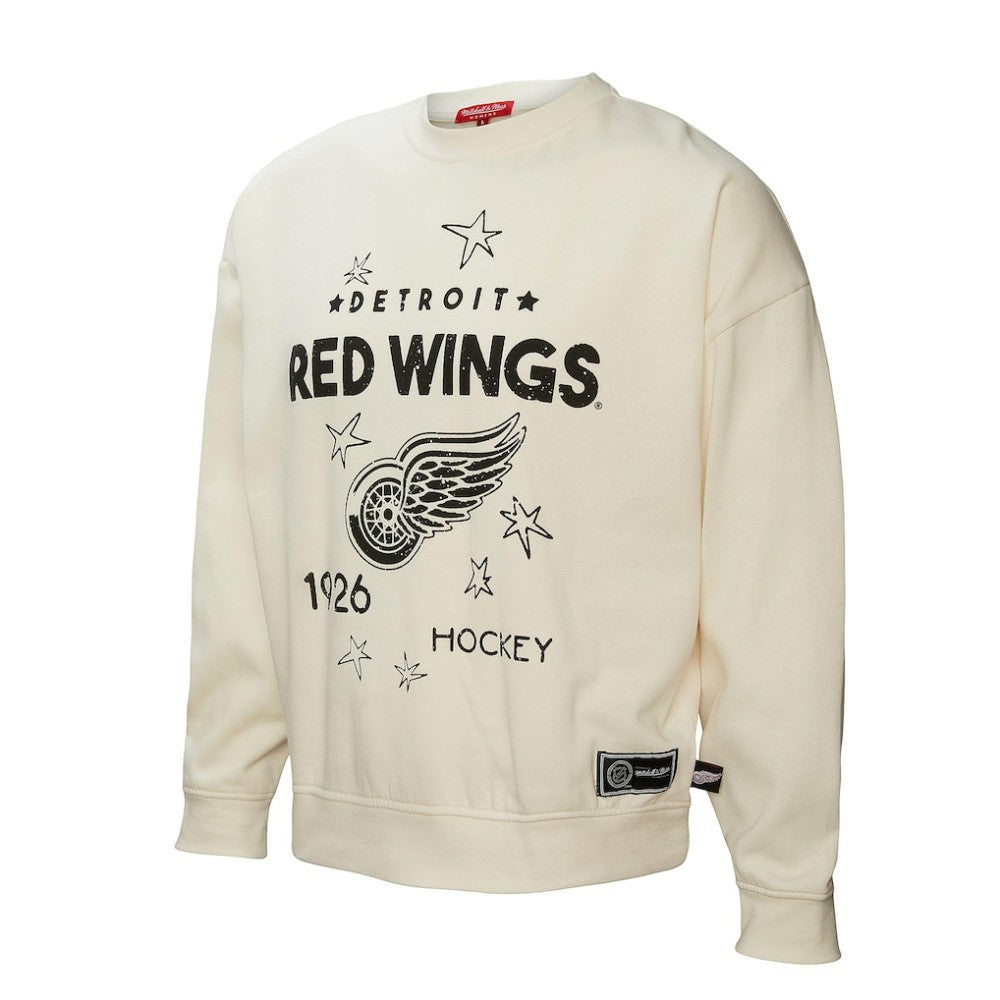 Detroit Red Wings Mitchell & Ness Women's Logo 3.0 Pullover Sweatshirt - Cream - NHL 202122450