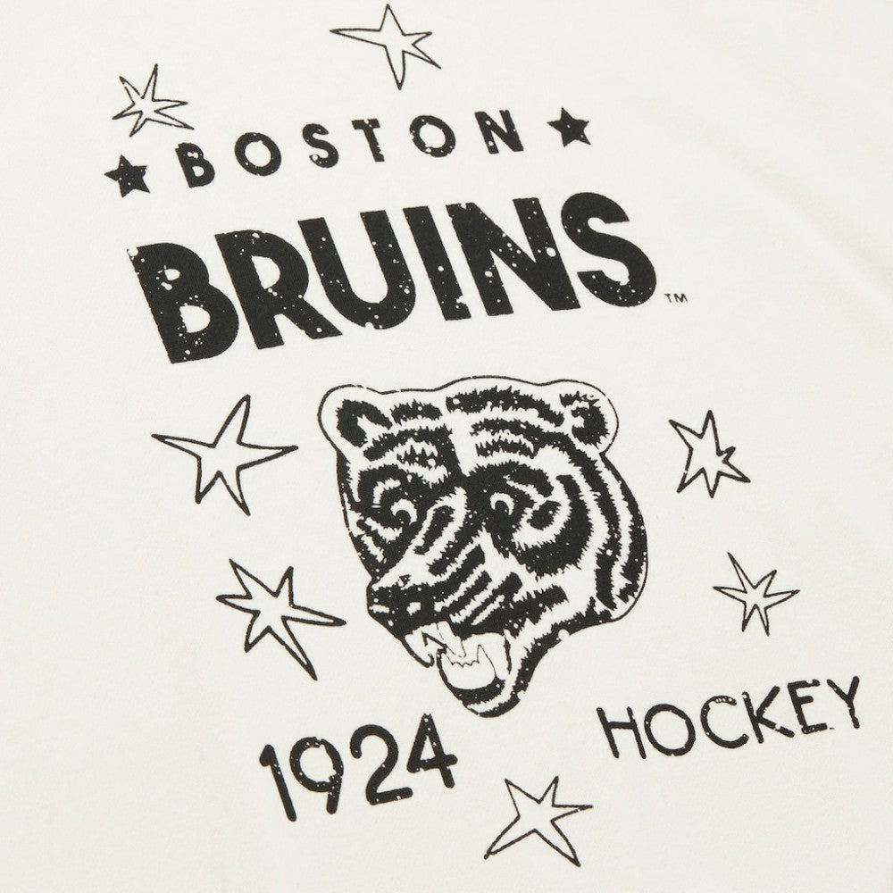 Boston Bruins Mitchell & Ness Women's Logo 3.0 Pullover Sweatshirt - Cream - NHL 202122451